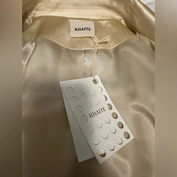 KHAITE Jaden Satin Trench Coat Size 6 NWT - Picture 6 of 11